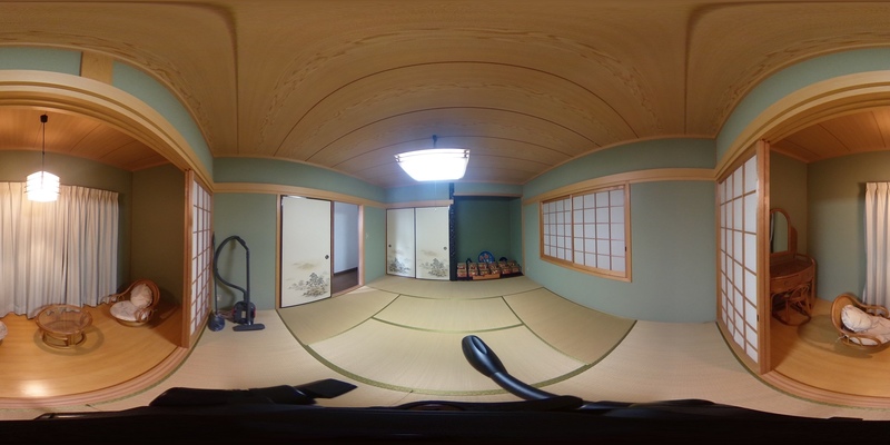 和室を360度カメラで撮影した写真