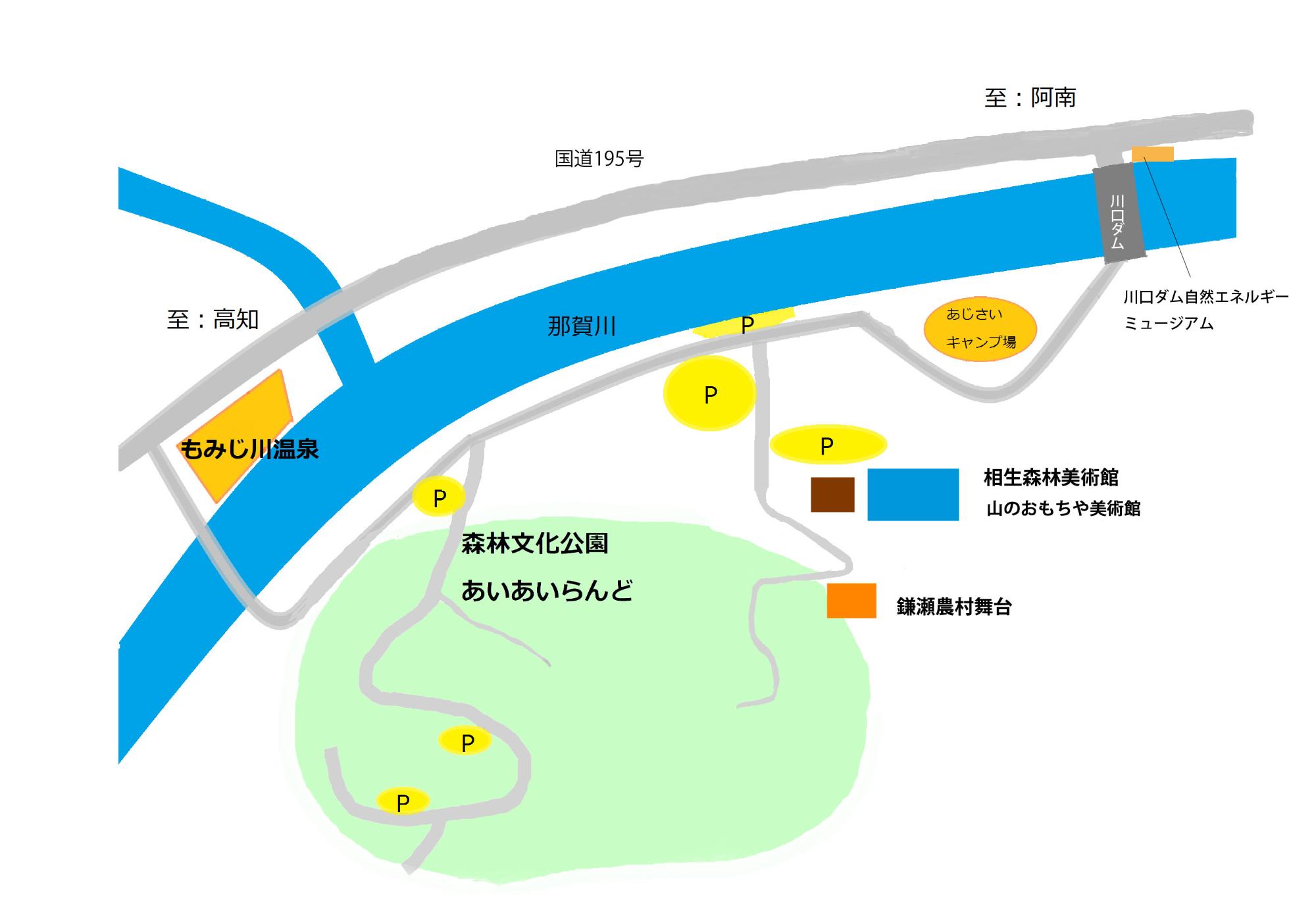 美術館周辺の案内図