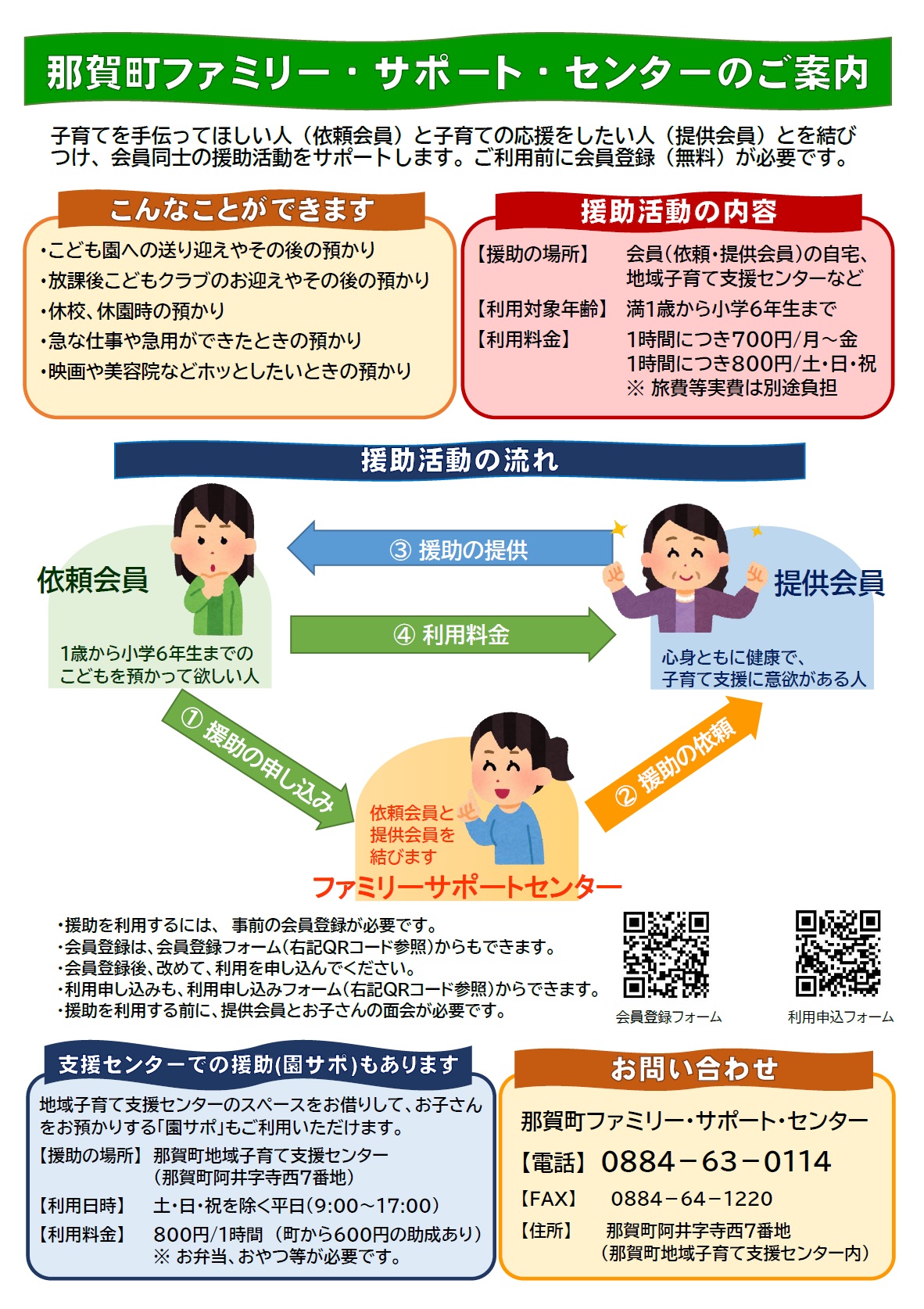 那賀町ファミリーサポートセンター案内